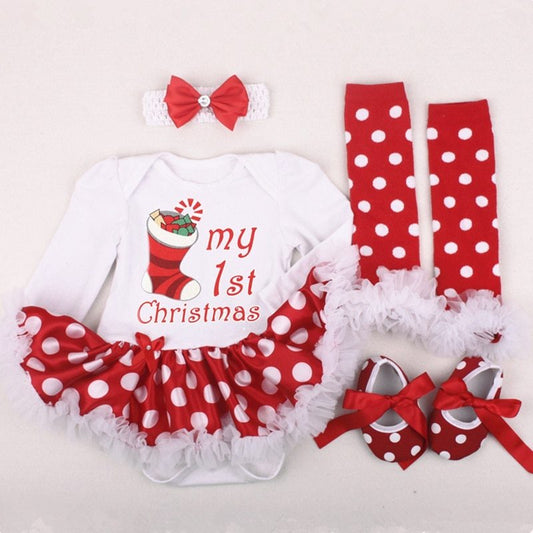 Four-piece My First Christmas Baby Set