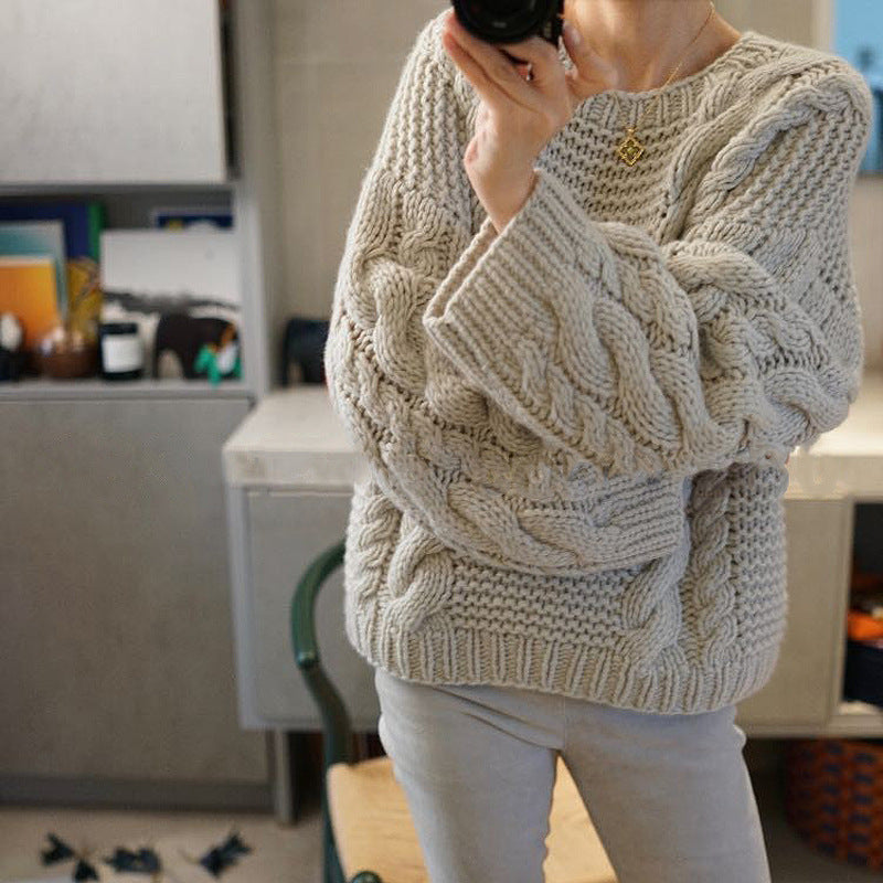 Effortless Comfort: Ladies Loose and Lazy Knitwear Jumper