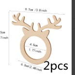 Christmas Wooden Knapkin Reindeer's Circle Ring