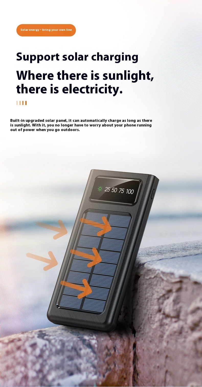 4 Cable Solar Energy Portable Battery For Mobile Phones