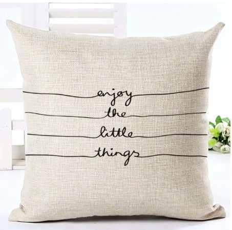 Letter Black and White Home Pillowcase