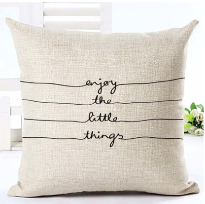 Letter Black and White Home Pillowcase