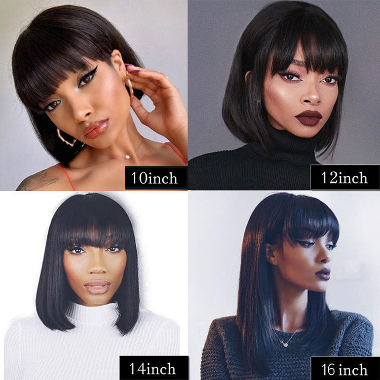 Human Hair Bob Wig Natural And Realistic