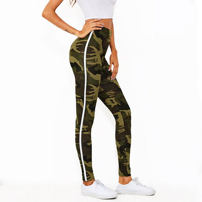 Ladies Casual Army Print Leggings