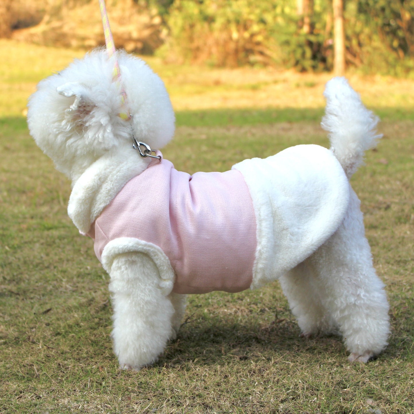 Plush Warm Dog Vest with Fur Collar