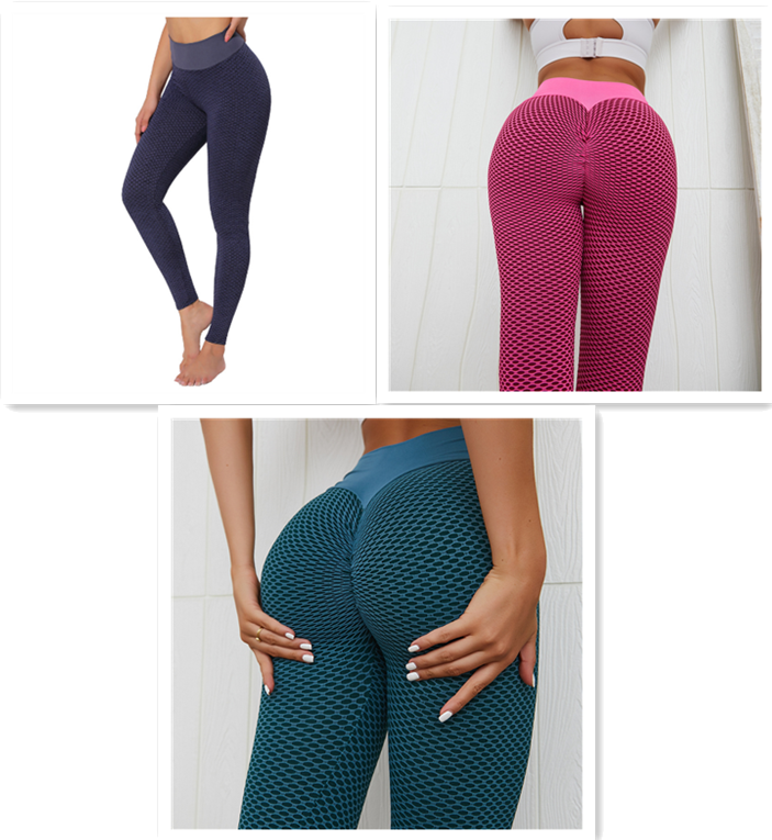 High Waist Breathable Plaid Fitness Yoga Seamless Leggings