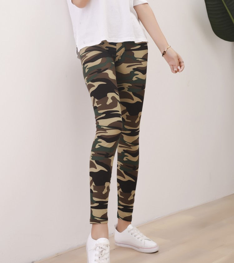 Printed Comfortable Camouflage Cotton Leggings