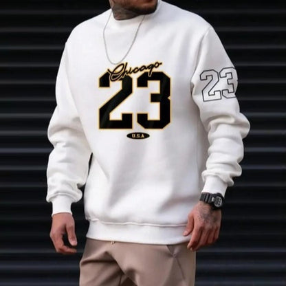 Printed Chicago 23 Style Fleece Sweater