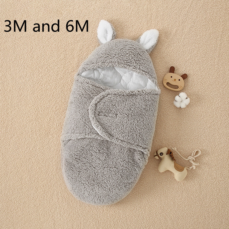 Gorgeous Thick Anti-Shock Baby Quilt with legs and Bear Ears Hood