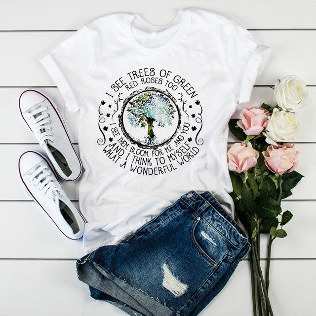 Printed Loose Fit Women's T-Shirt