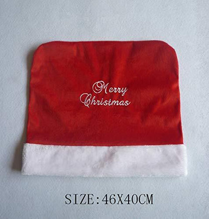 Christmas Hat Embroidered Chair Cover