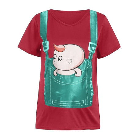 Cotton Cartoon Baby Printed Short Sleeve T-Shirt