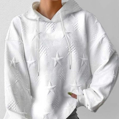 Ladies White  Long-sleeved Knitted Sweater