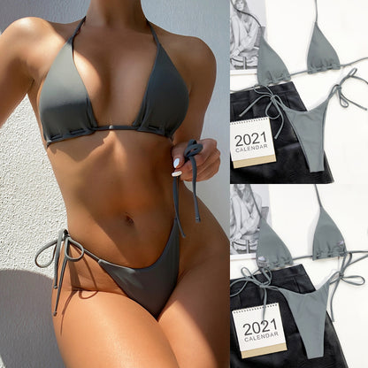 Grey Triangle Roe Lanyard Bikini