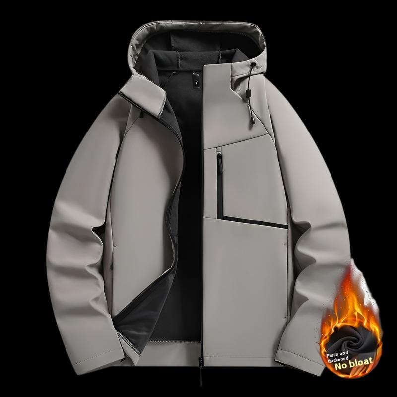 Men's Waterproof Fleece-lined Thick Warm Winter Jacket