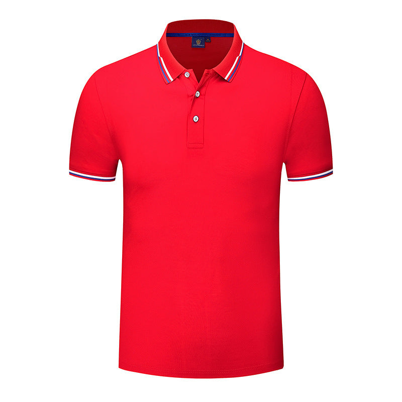 Red Mulberry Silk Short Sleeve Polo Shirt