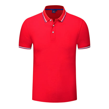 Red Mulberry Silk Short Sleeve Polo Shirt