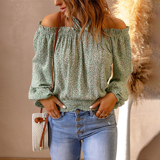 Ladies Off the Shoulder Floral Top