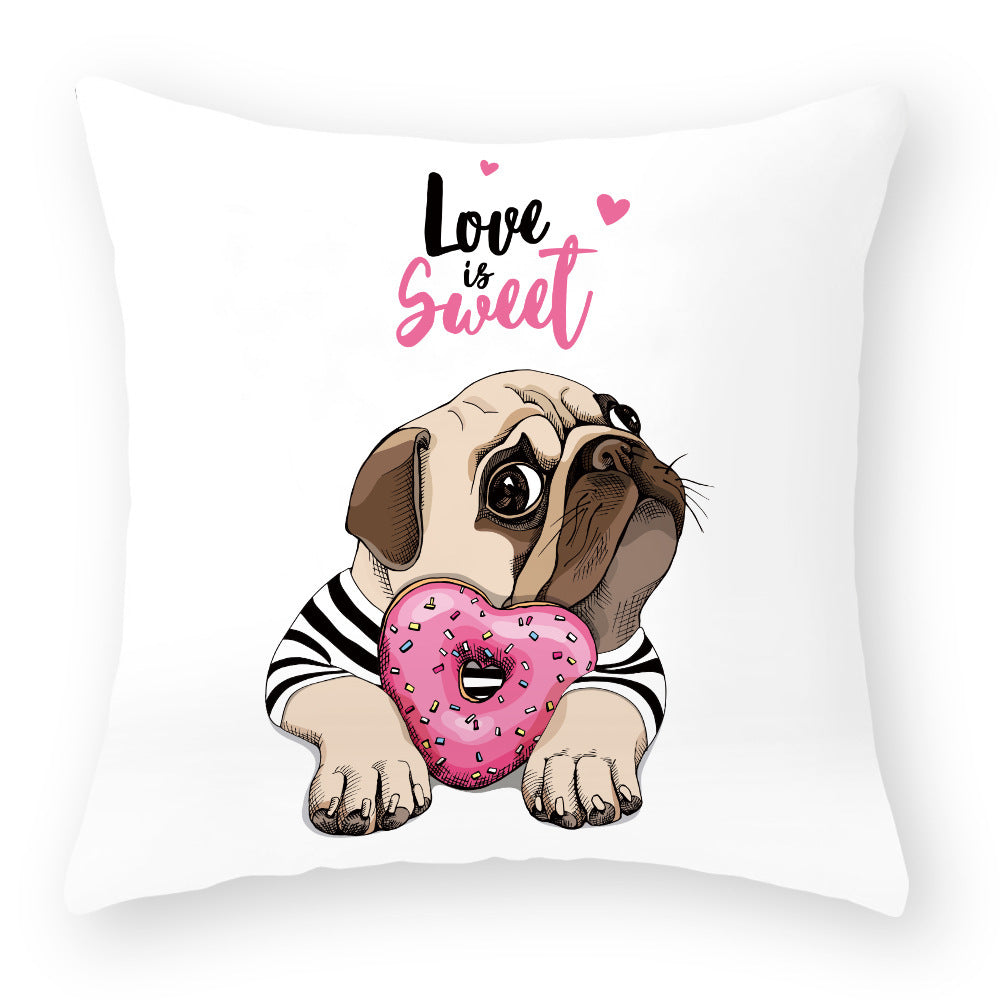 Hug with a Pug Peach Skin Cushion Case