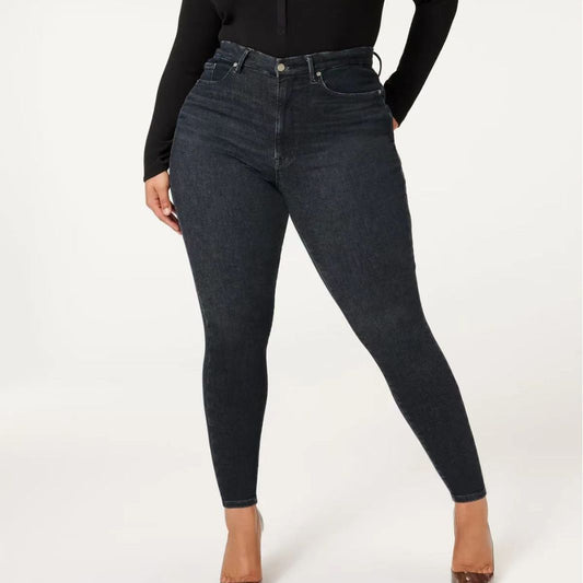 Plus Size High Waist Elastic Denim Jeans