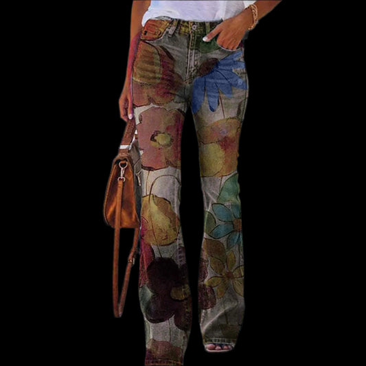 Boot Cut Flower Power Trousers