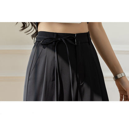 Ladies High Waist Drape Wide Leg Pants