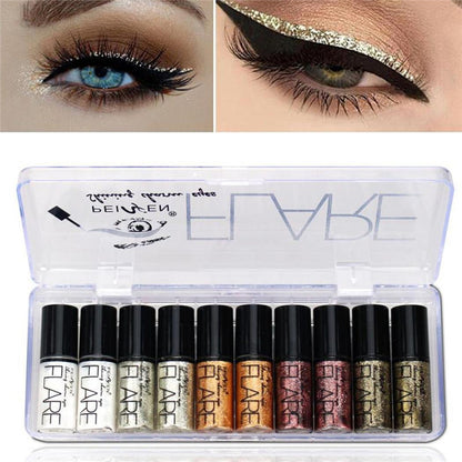 Flare Waterproof Glitter Eyeliner: Long-lasting Formula