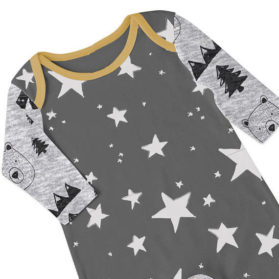 Baby Star print Romper Suit