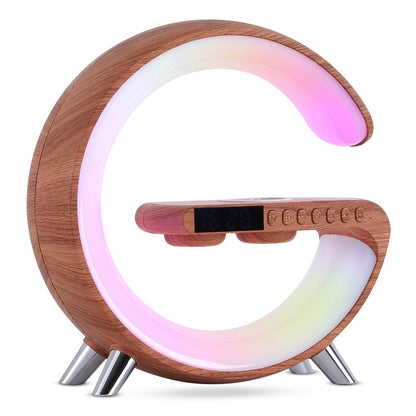 G-Shaped LED Lamp with Bluetooth Speaker & Wireless Charger