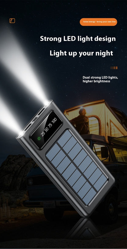 4 Cable Solar Energy Portable Battery For Mobile Phones