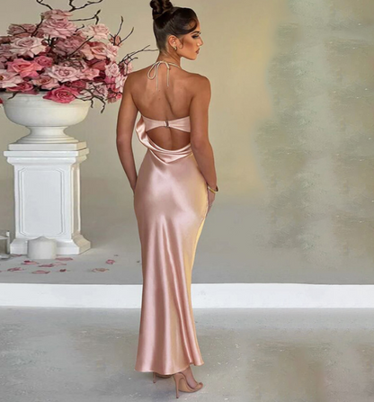 Open Back Wrapped Dress: Allure