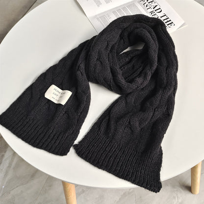 Sweet Knitted Labeling 8-word Twist Scarf