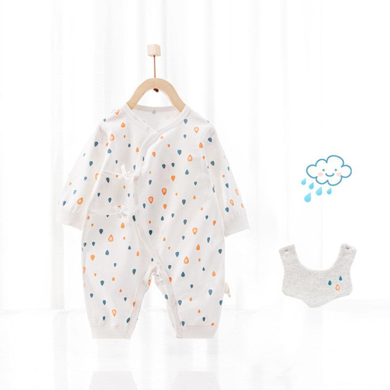 Playful Baby One-piece Cotton Romper with bib