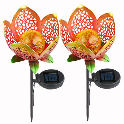 Solar Petal Flower Design Lawn Light