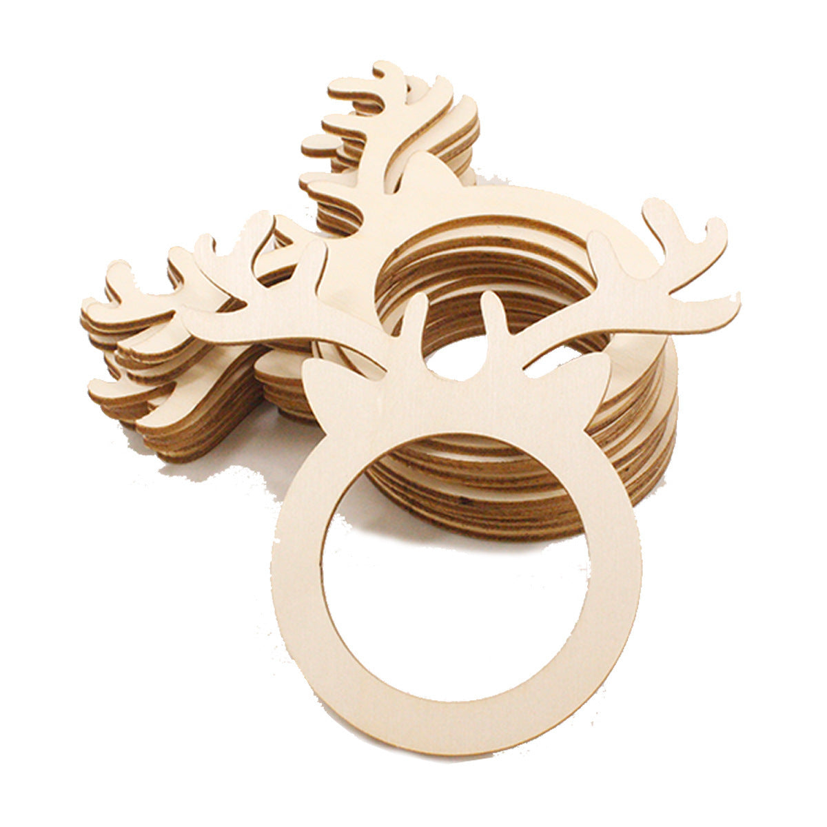 Christmas Wooden Knapkin Reindeer's Circle Ring