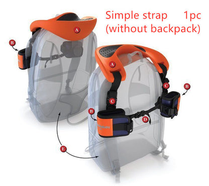 Hands-Free Shoulder Carrier with Ankle Straps and Cushioned Hip Seat