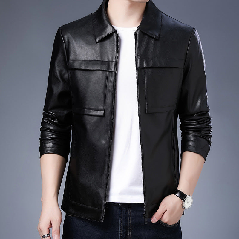 Men's Stylish Leather Biker Jacket: Ultimate Cool