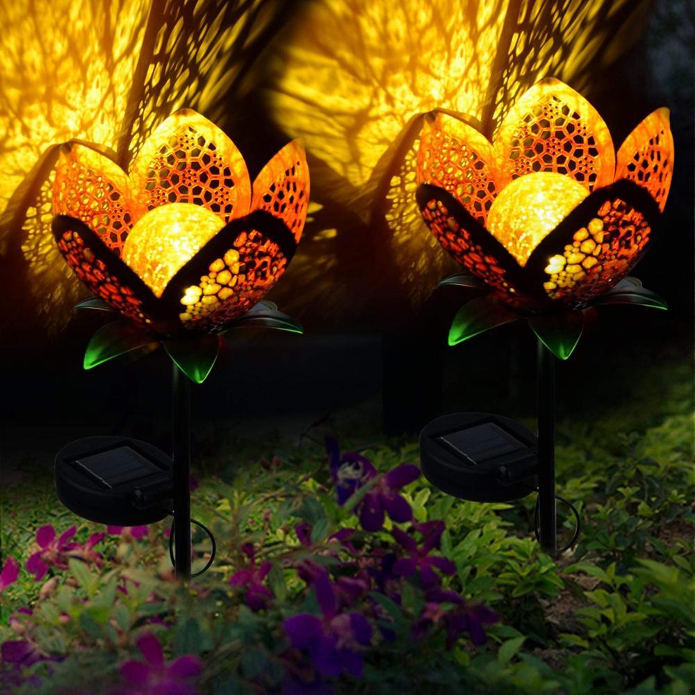 Solar Petal Flower Design Lawn Light