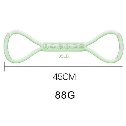 A Set Of 3, Light Medium, And Heavy. 8-character Loop Resistance Silicone Yoga Band.