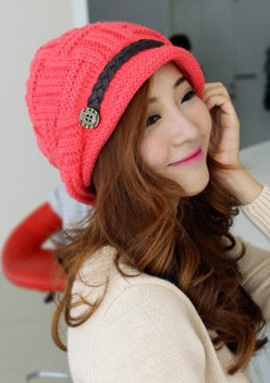 Fashion Braided Warm Baggy Beanie knitted crocheted hat