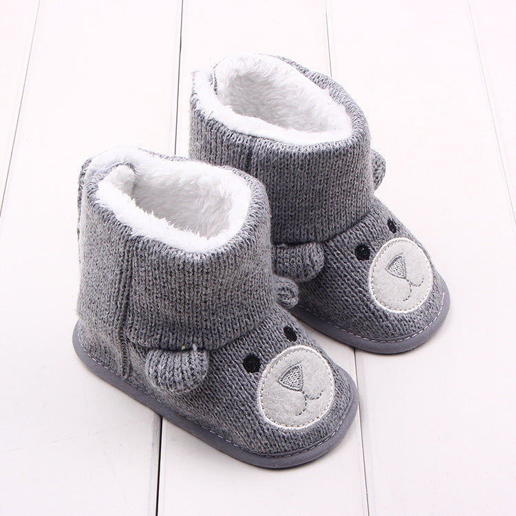 Cute Baby Winter Booties with Velcro Closure