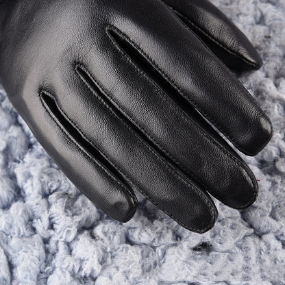 Women's Sheepskin Fleece-lined Warm Gloves