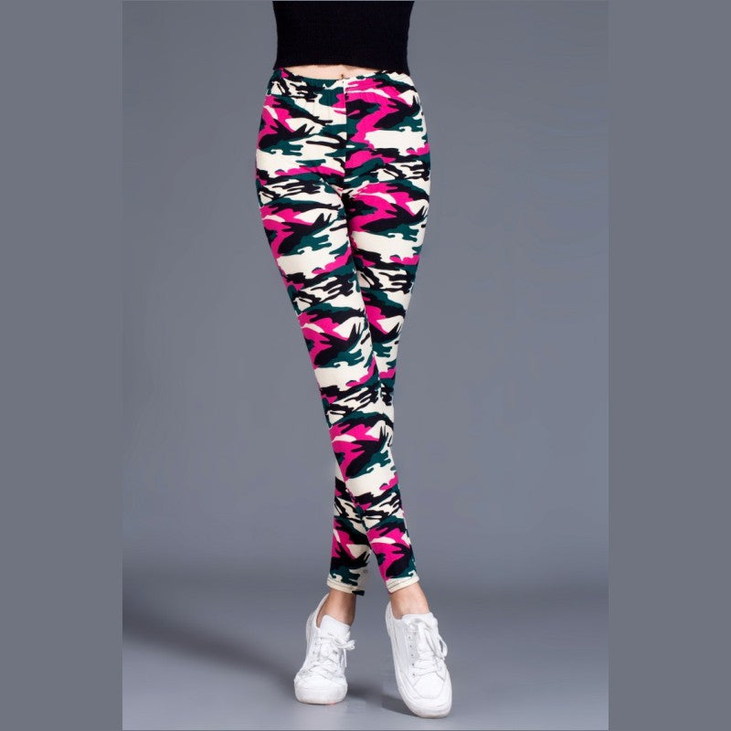 Printed Comfortable Camouflage Cotton Leggings