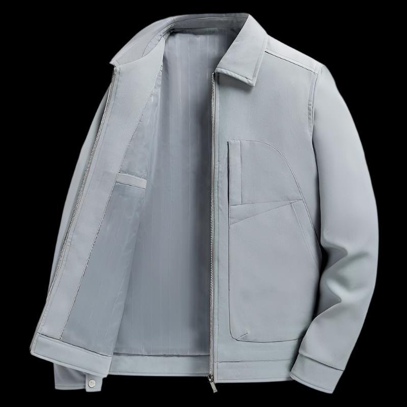 Grey Smart Style: Men's Lightweight Jacket