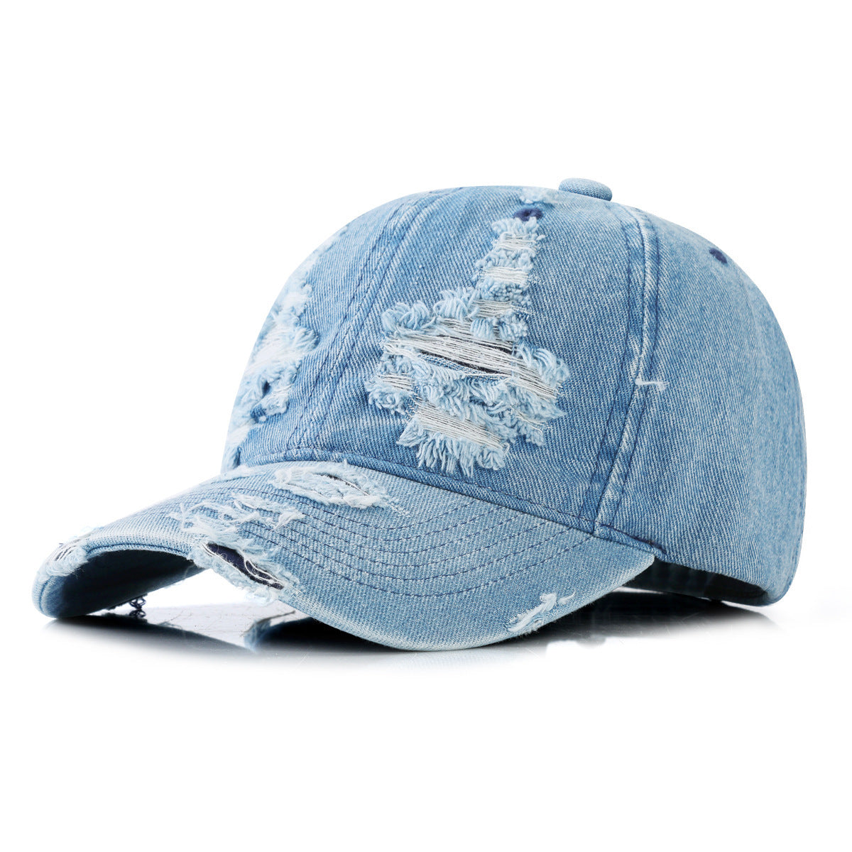 Denim Ripped Baseball Cap