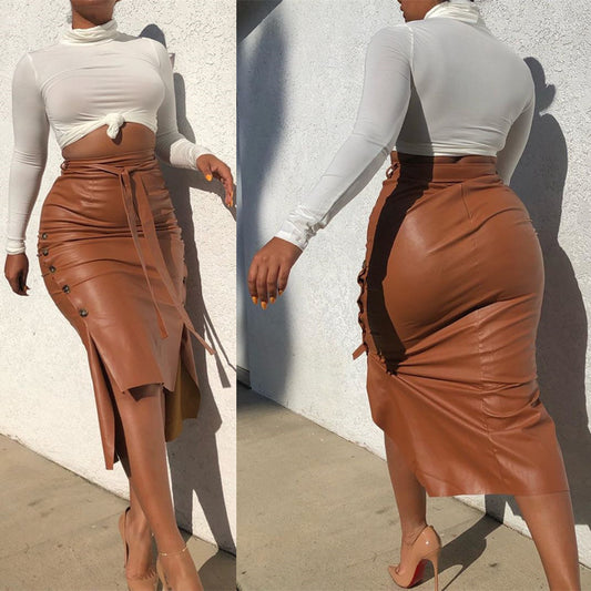 Sexy Split Mid-Length Skirt: Chic Elegance