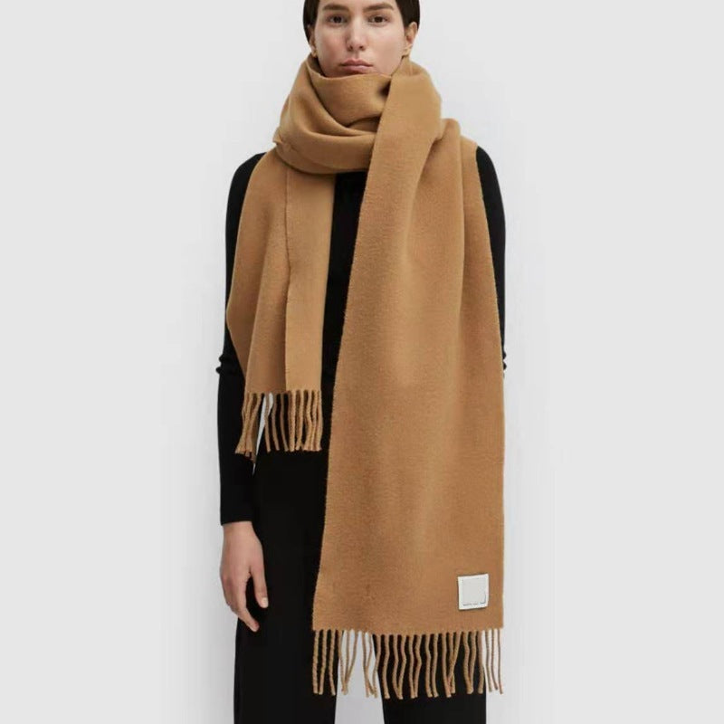 Winter Caramel Niche Woven Wool Scarf