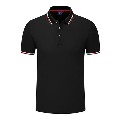 Black Mulberry Silk Short Sleeve Polo Shirt