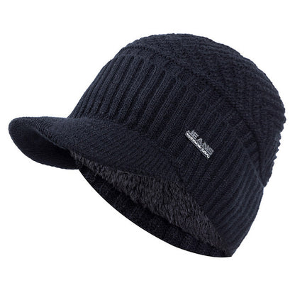 Stylish Warm Winter Beanie Hats with Peak & Fur Lined