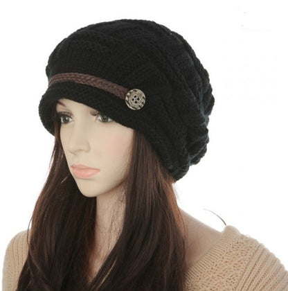 Fashion Braided Warm Baggy Beanie knitted crocheted hat